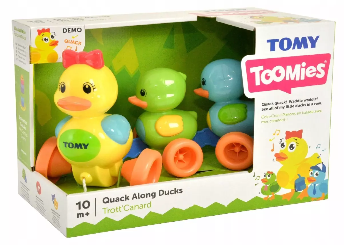 TOMY TOOMIES Wesołe drepczące kaczuszki E4613 - Zabawki
