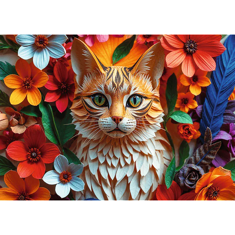 Puzzle 1000 elementów. Paper Art: Kot - Puzzle
