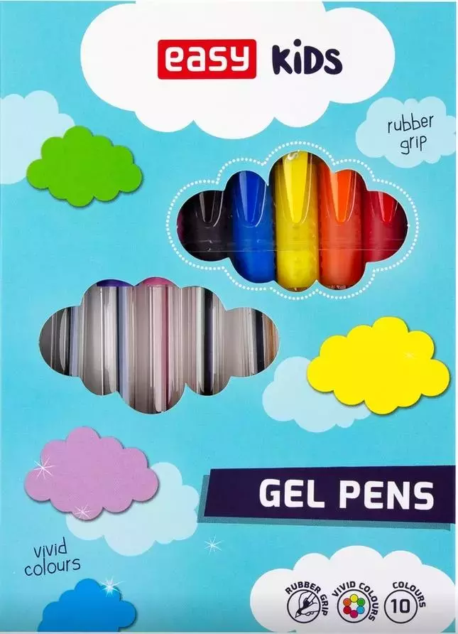 Żelopis 10 kolorów EASY - Papiernicze i szkolne