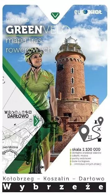 Wybrzeże środkowe. Nie tylko Green Velo. Mapa tras rowerowych - Książki