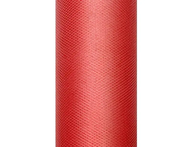 Tiul gładki czerwony 0,3x9m - Papiernicze i szkolne