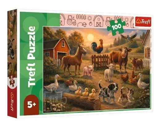 Puzzle 100 Przyjaciele ze wsi TREFL - Puzzle