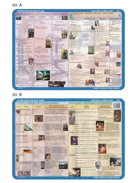 Podkładka edu. 051 - Literatura: współczesność.. - Papiernicze i szkolne