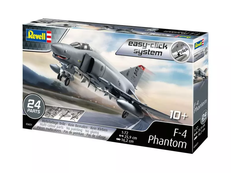 Model do sklejania Samolot 1/72 Easy Click F-4E Phantom - Zabawki