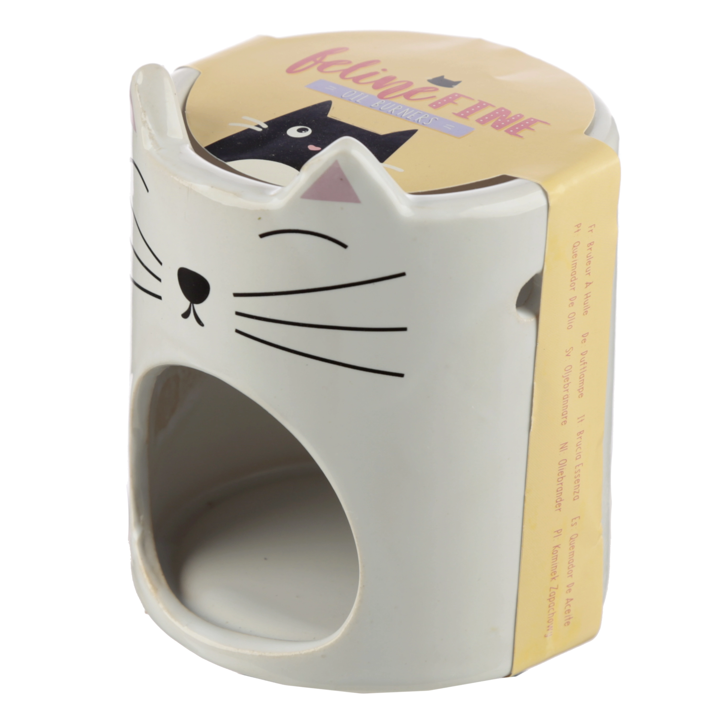Kominek - podgrzewacz do olejków - Kot Feline - Mama i dziecko