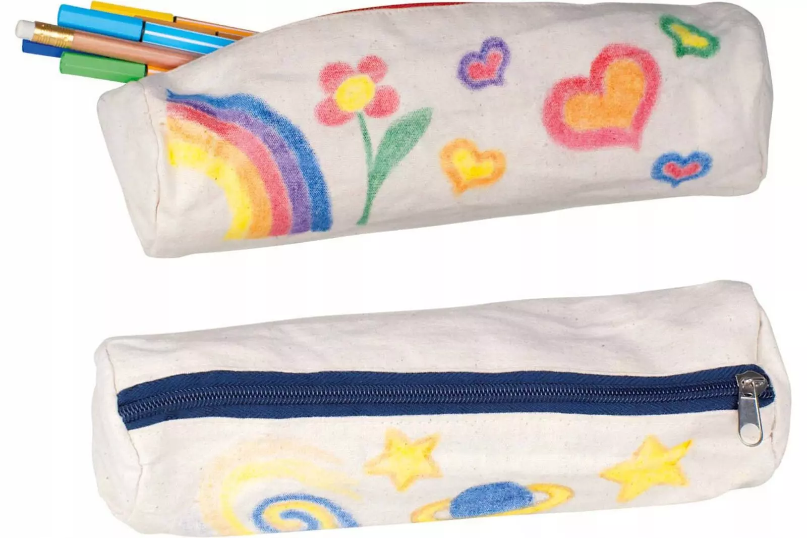 Bawełniany piórnik do pomalowania - Papiernicze i szkolne