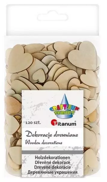 Drewniane serca, 120 sztuk - Papiernicze i szkolne