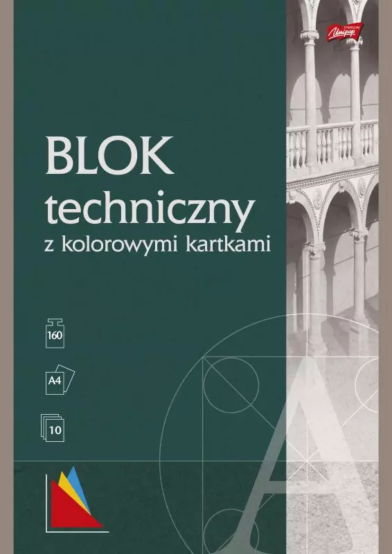Blok techniczny A4 z kolorowymi kartkami - Papiernicze i szkolne
