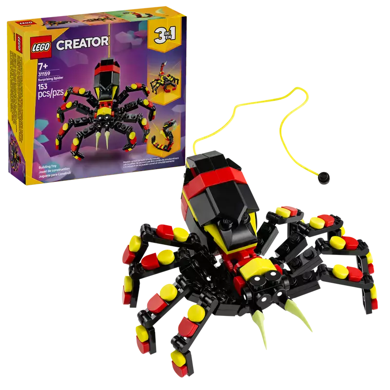 LEGO Creator 3 w 1 Dzikie zwierzęta: niezwykły pająk 31159 - Zabawki
