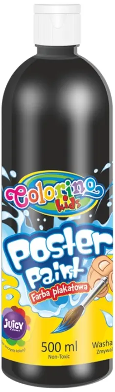 Farba plakatowa 500 ml butla czarna Colorino, Patio - Papiernicze i szkolne