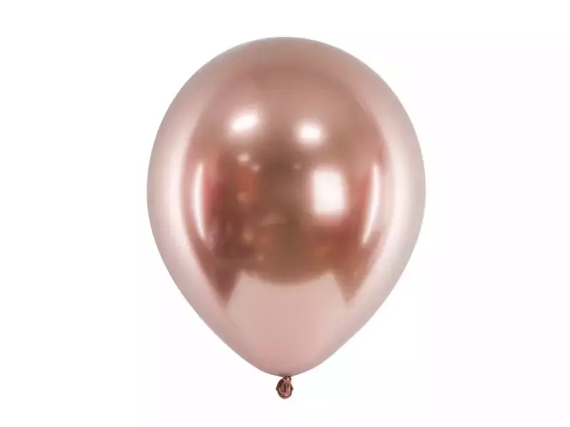 Balony Glossy różowe złoto 30cm 10szt - Papiernicze i szkolne