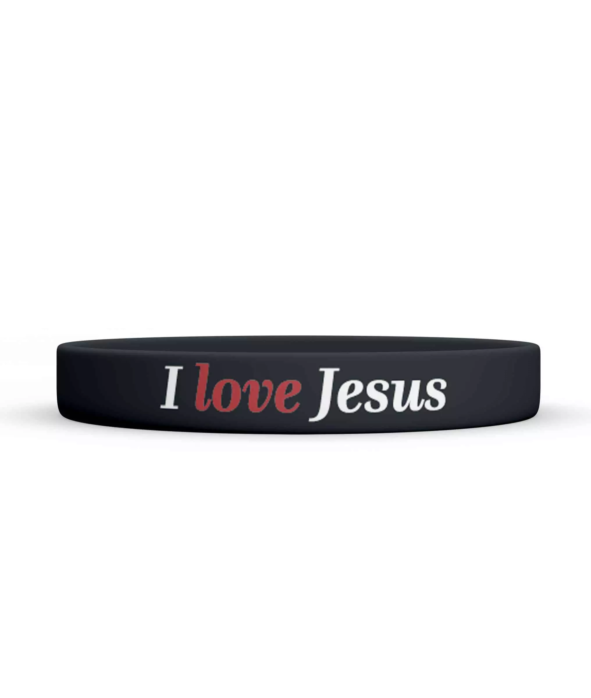Opaska silikonowa. I love Jesus, czarna - Książki