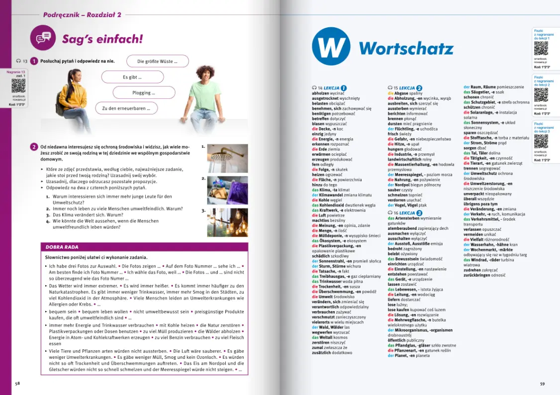 Smart book. Język niemiecki. Welttour Deutsch 4 neu. Liceum i technikum - Książki