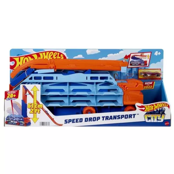 Hot Wheels Transporter Zjazd 2w1 HDY92 MATTEL - Zabawki