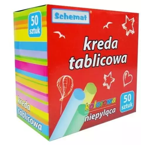 Kreda tablicowa 50szt kolor - Papiernicze i szkolne