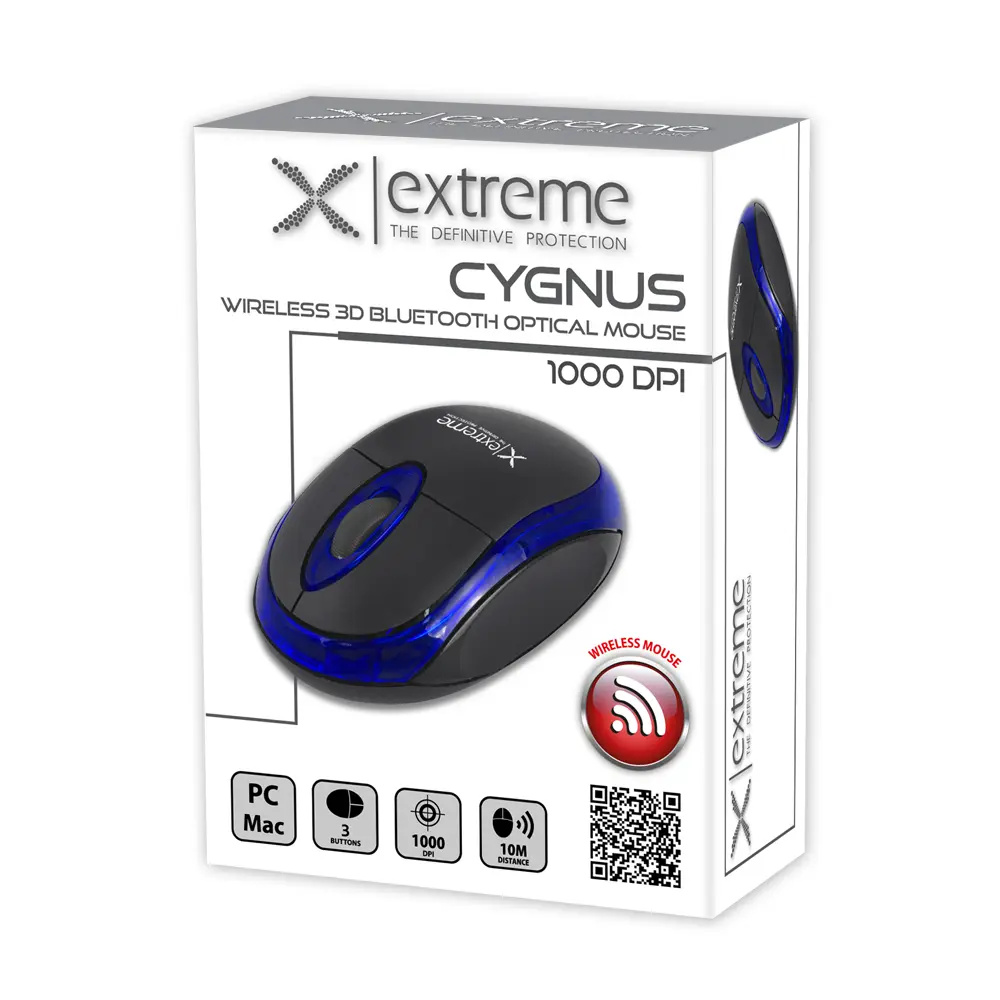 Extreme Mysz bezprzewodowa Bluetooth 3D optyczna Cyngus Niebieska - Elektronika