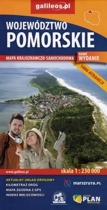 Województwo pomorskie. Mapa krajoznawczo-samochodowa, 1:230 000 - Książki