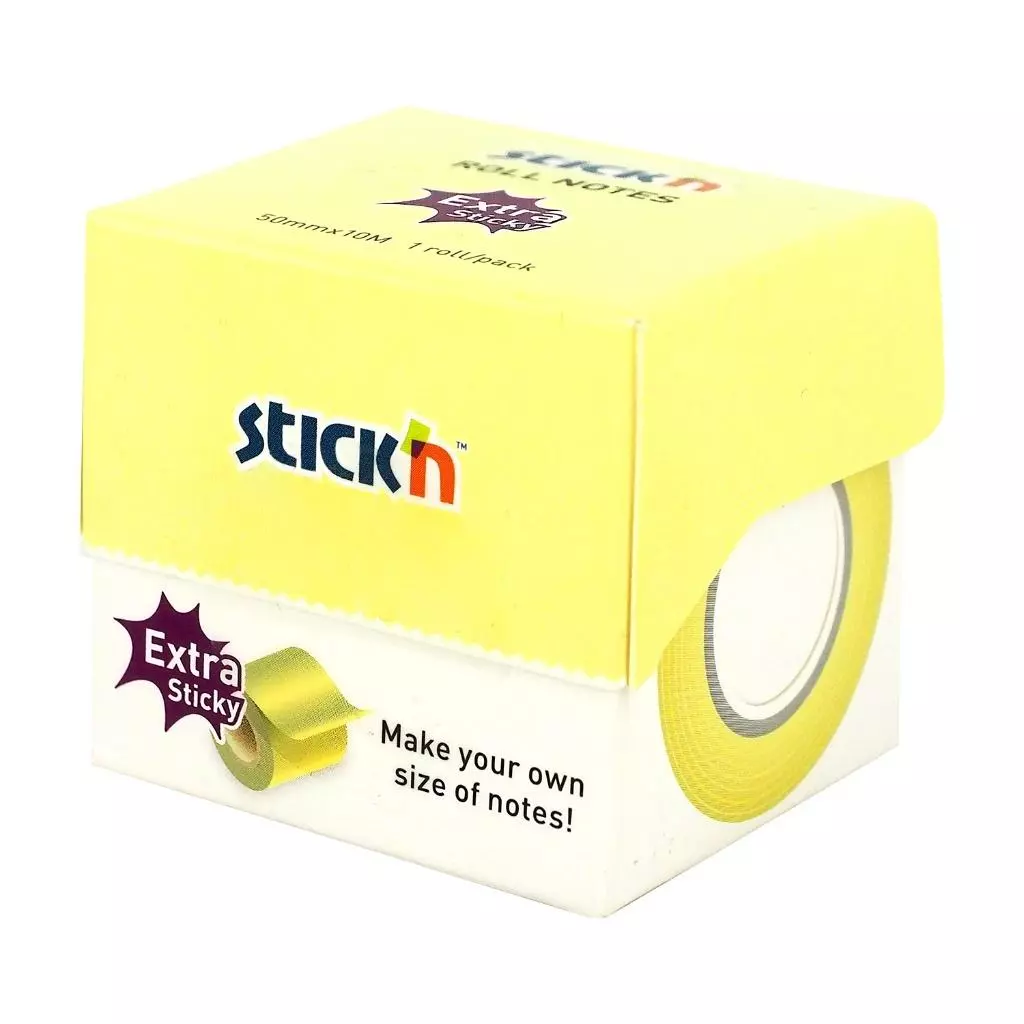 Notes samoprzylepny 50mmx10m na rolce żółty pastel - Papiernicze i szkolne