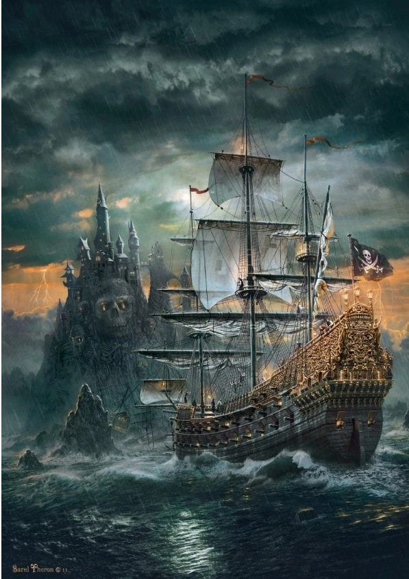 Puzzle 1500 elementów. High Quality Collection. Statek piracki - Puzzle