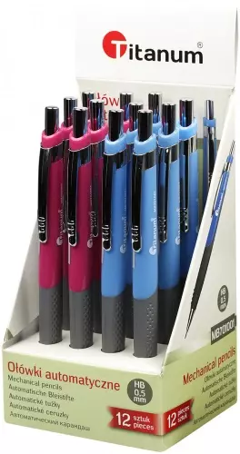 Ołówek automatyczny 0.5 mm, mix (12 sztuk) - Papiernicze i szkolne