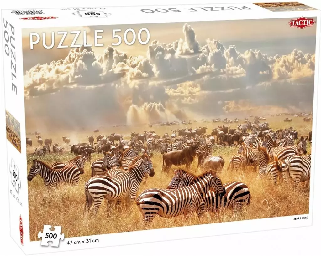 Puzzle 500 Animals: Zebra Herd - Puzzle