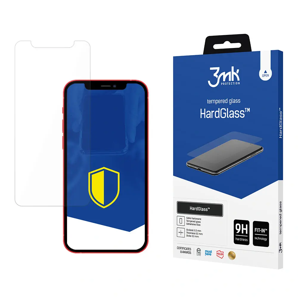 Szkło 9H 3mk HardGlass™ na iPhone 12/12 Pro - Elektronika i akcesoria