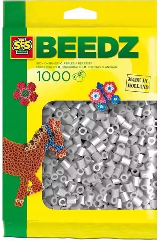 Koraliki do prasowania 1000 szt. szare - Zabawki