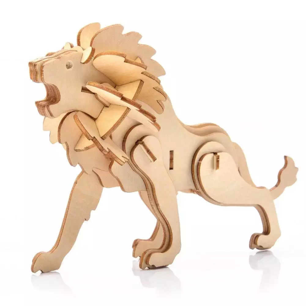 Puzzle Drewniane 3D Lew - Zabawki