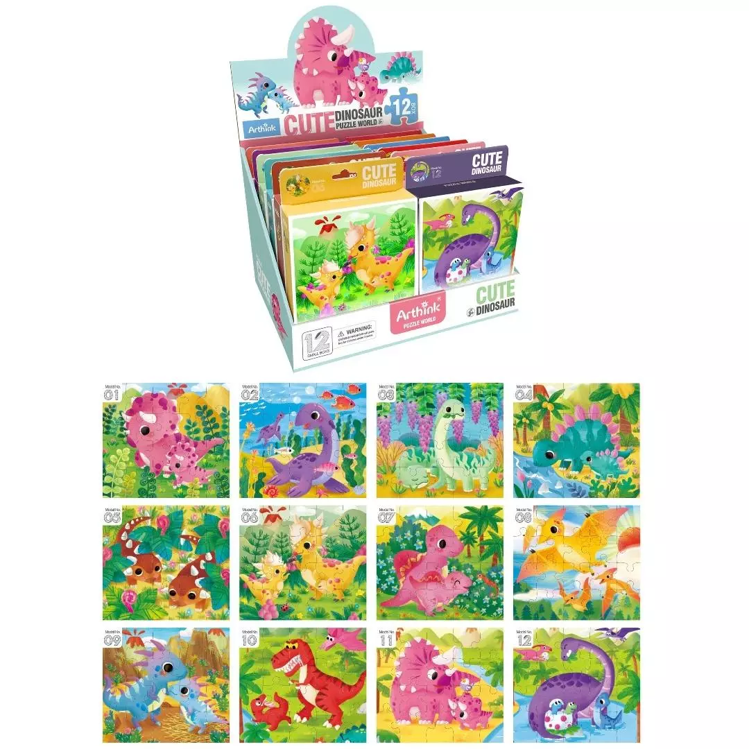 Puzzle dinozaury 20el MIX - Puzzle