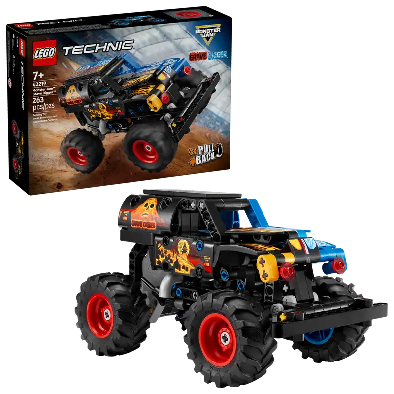 LEGO Technic Monster Jam™ Grave Digger™ Ogień i lód 42219 - Zabawki