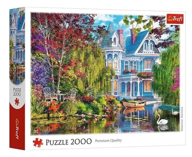 PUZZLE 2000 Dom nad jeziorem 27129 - Puzzle