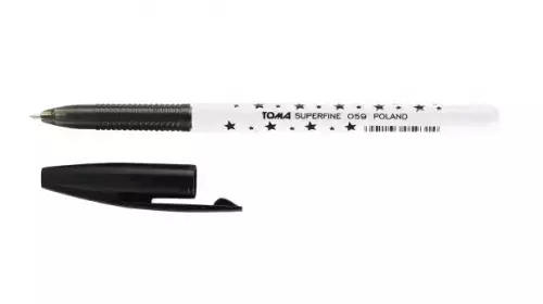 Długopis Superfine 0.5 mm, czarny - Papiernicze i szkolne