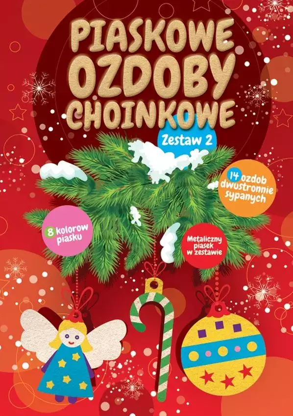 Piaskowe ozdoby choinkowe zestaw 2 - Książki