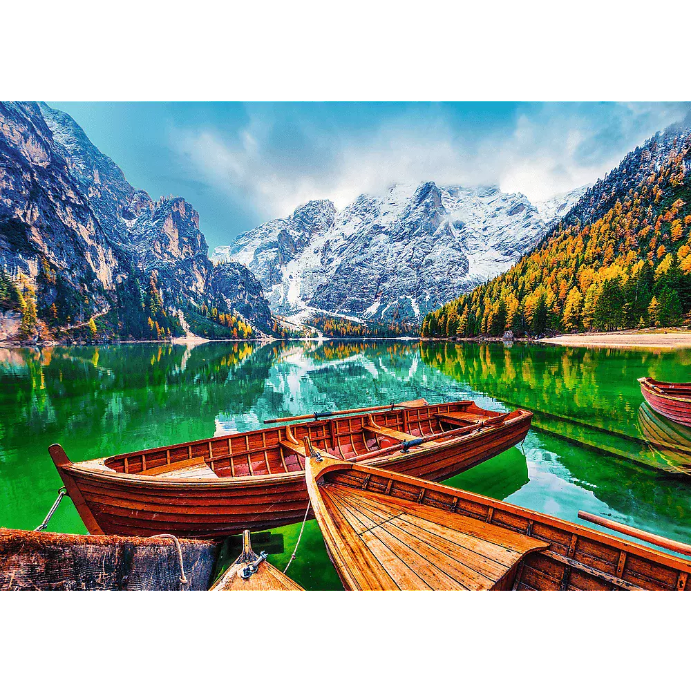 Puzzle 500 elementów. Jezioro Braies, Włochy - Puzzle