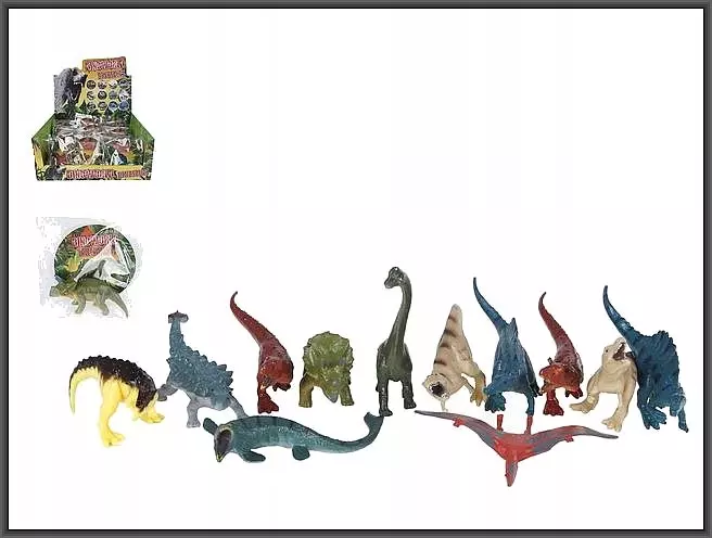 Dinozaury 8cm 12-rodzajów - Zabawki