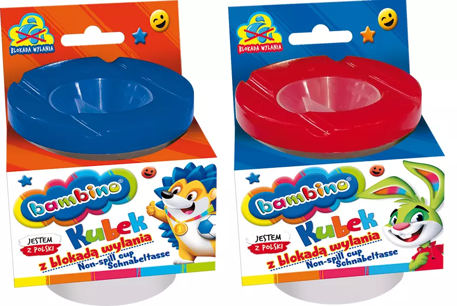 Kubek niekapek do płukania pędzelka, Bambino, mix kolorów - Papiernicze i szkolne