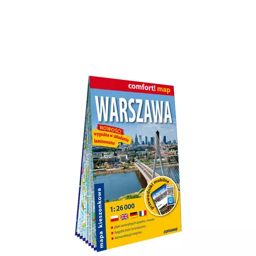 Warszawa kieszonkowy laminowany plan miasta 1:26 000 - Książki