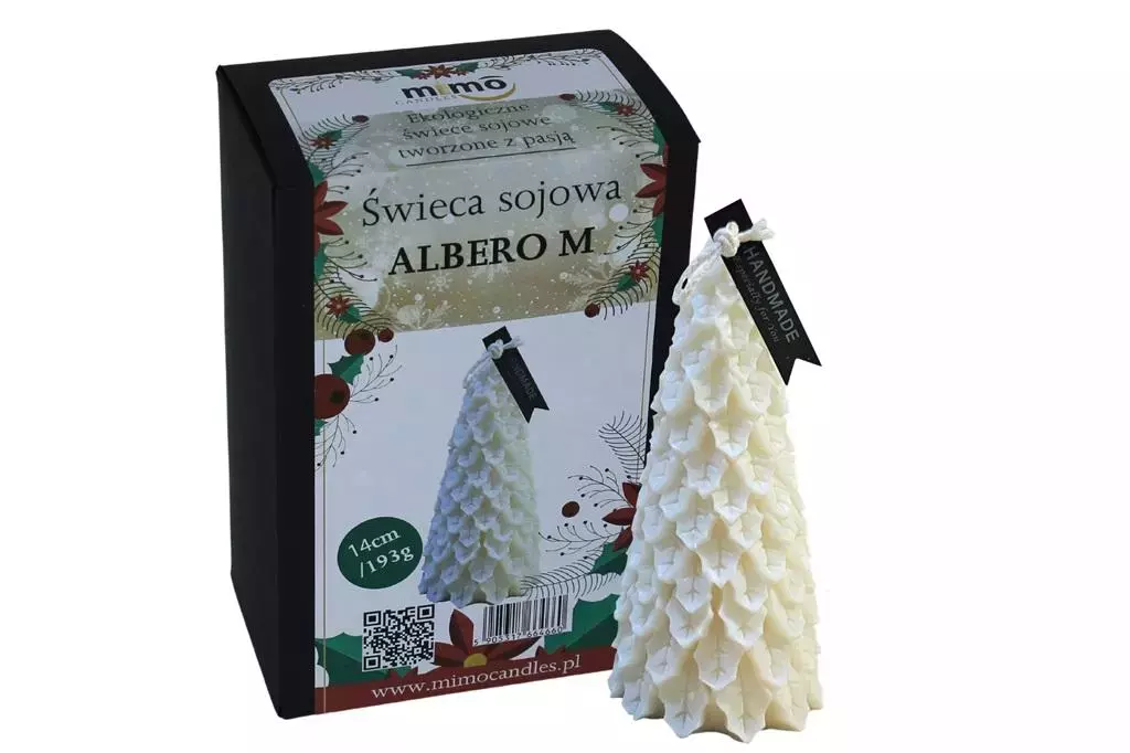 Świeczka naturalna wolnostojąca sojowa Albero M - Książki