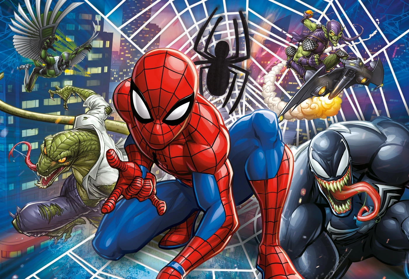 Puzzle maxi 60 elementów. Supercolor. Spider-Man - Puzzle