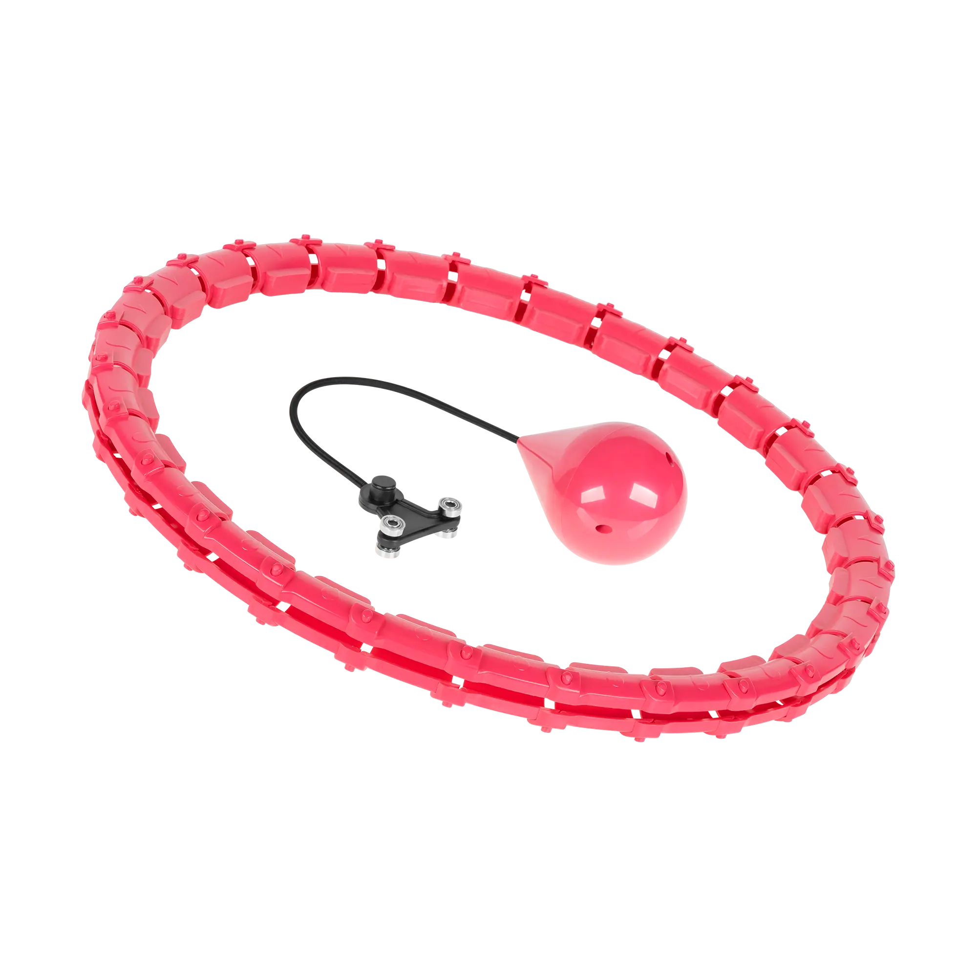 Smart Hula Hop odchudzające koło z wypustkami i obciążeniem 50cm, różowe, REBEL ACTIVE - Elektronika i akcesoria