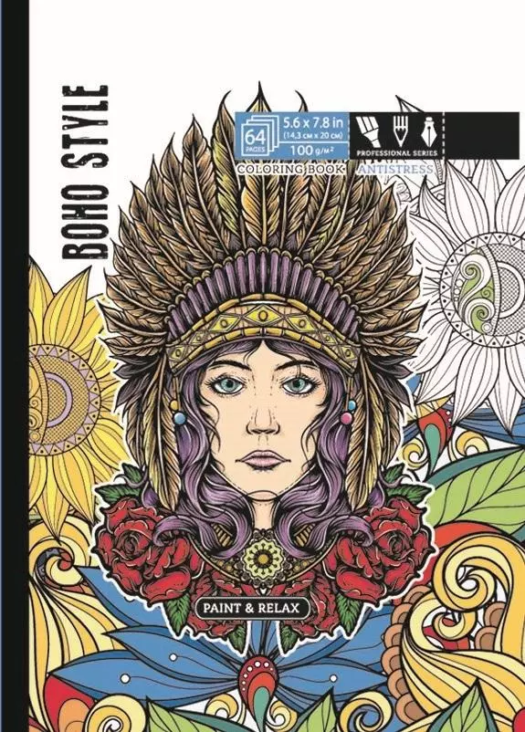 Kolorowanka antystresowa 143x200 32 Boho style - Książki