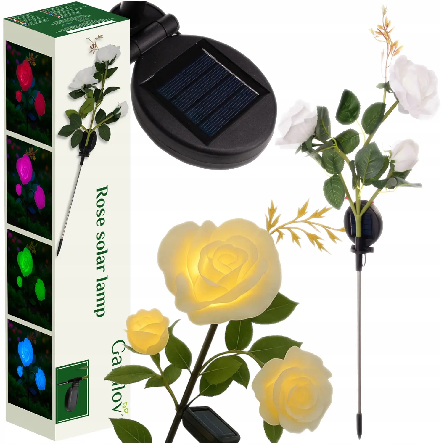 Lampa solarna róża Gardlov 25282 - Elektronika i akcesoria