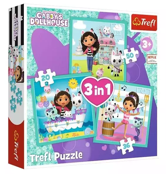 Puzzle 3w1 Aktywności Gabby TREFL - Puzzle