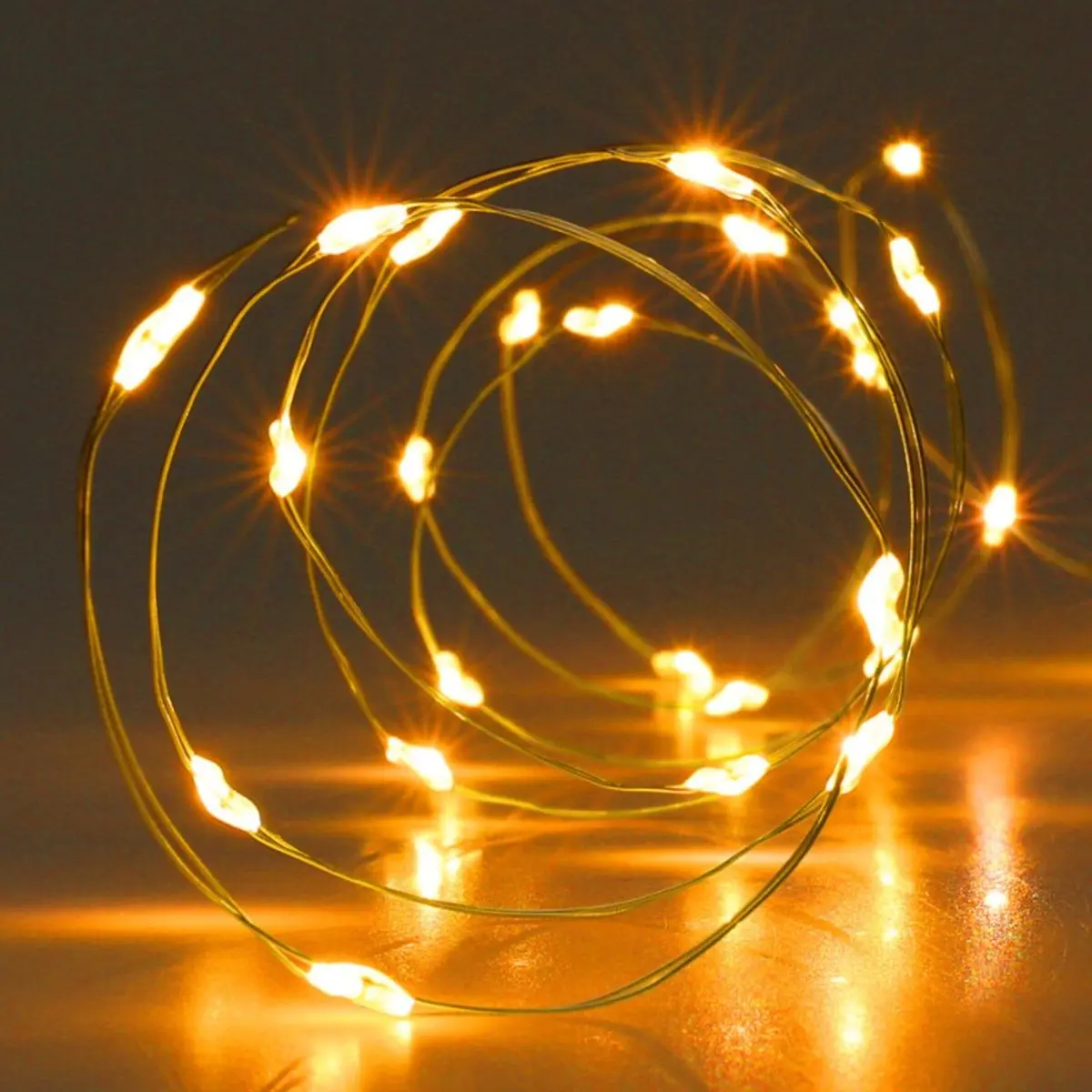 Lampki Druciki na Baterie Girlanda 80 LED Super Ciepły Biały - Elektronika i akcesoria