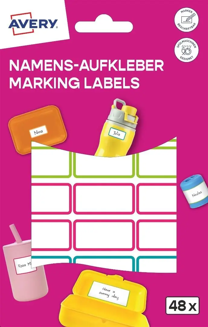 Naklejki do oznaczania - 15x32mm 48 naklejek - Papiernicze i szkolne