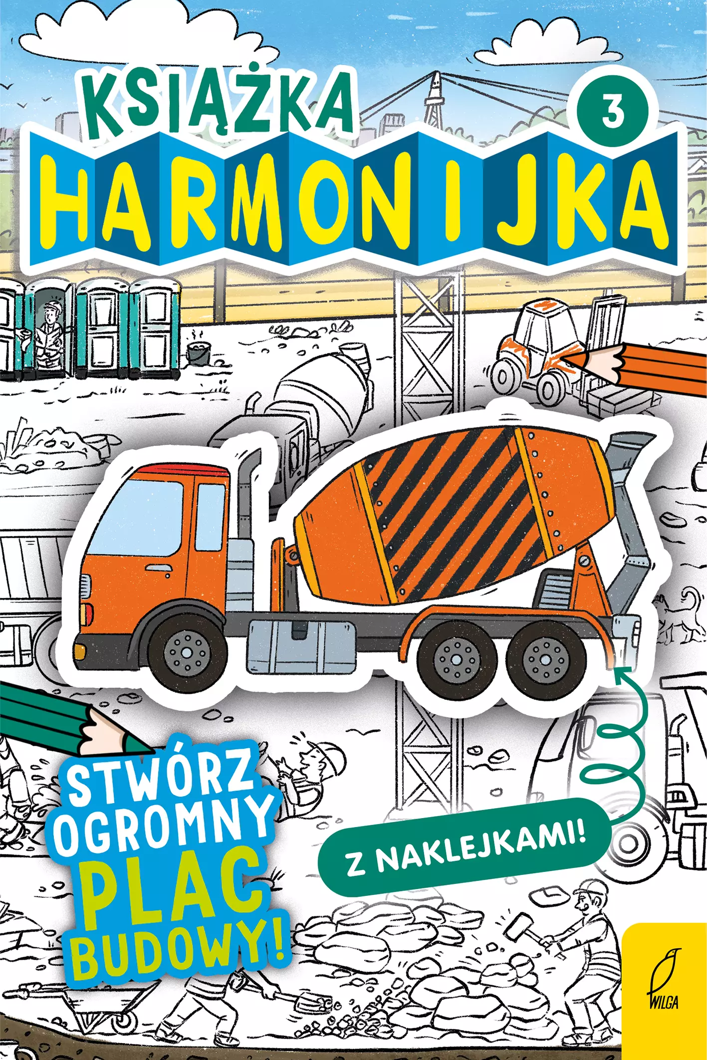 Książka harmonijka. Część 3. Stwórz ogromny plac budowy z naklejkami - Książki