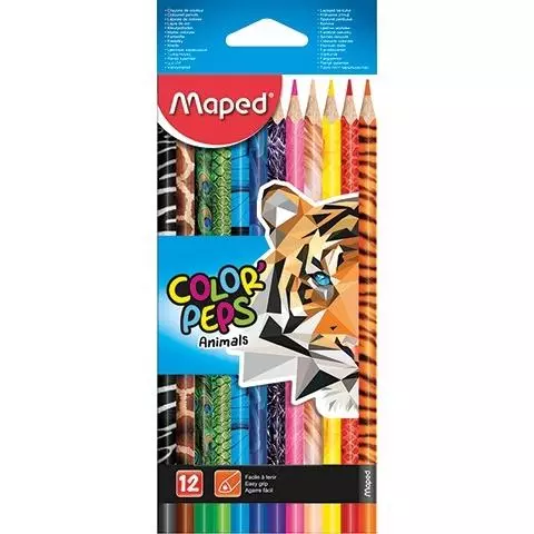 Kredki Colorpeps Animal 12 kolorów MAPED - Papiernicze i szkolne