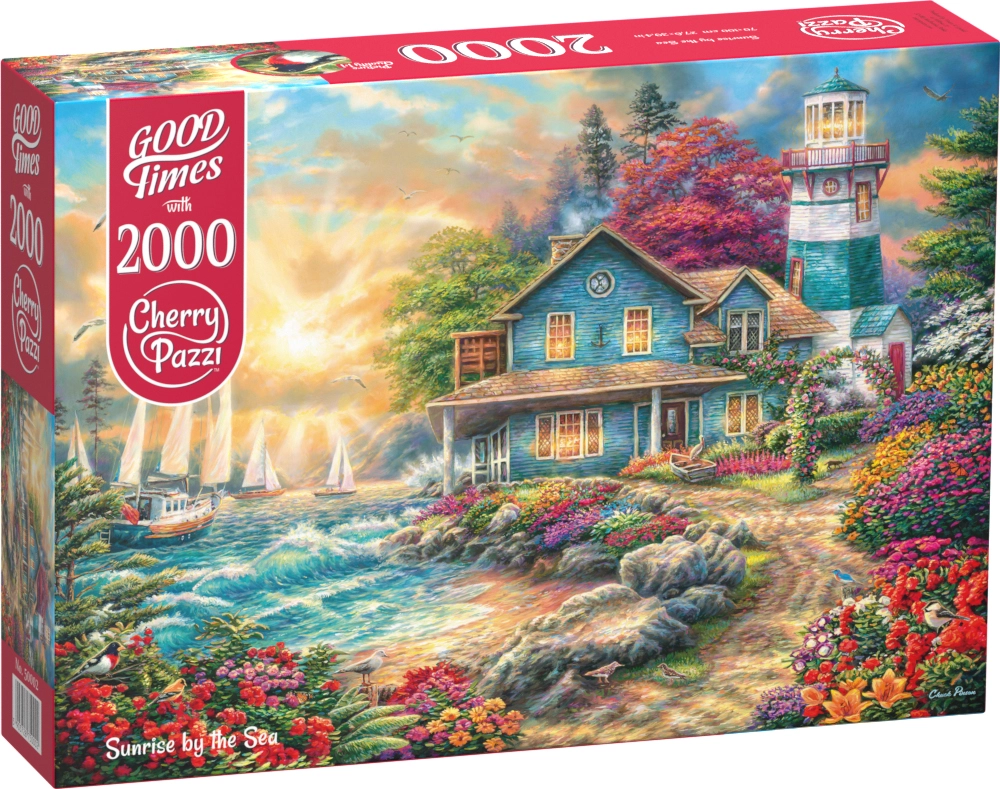 Puzzle 2000 elementów. Wschód słońca nad morzem 50002 - Puzzle