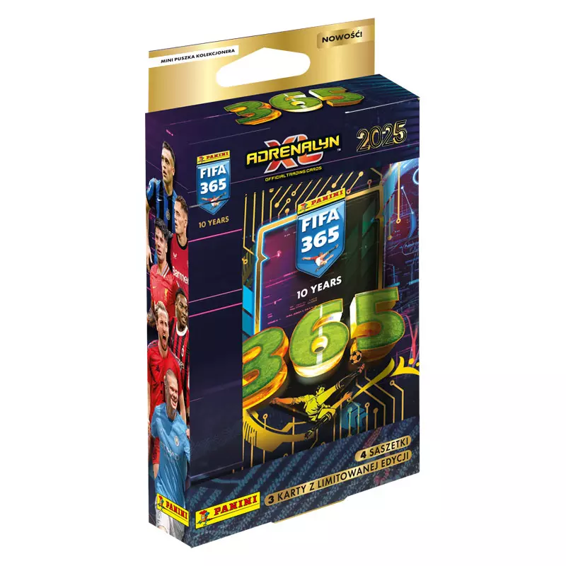 Karty Piłkarskie FIFA 365 2025 Adrenalyn Panini Mini Puszka Kolekcjonera - Gry