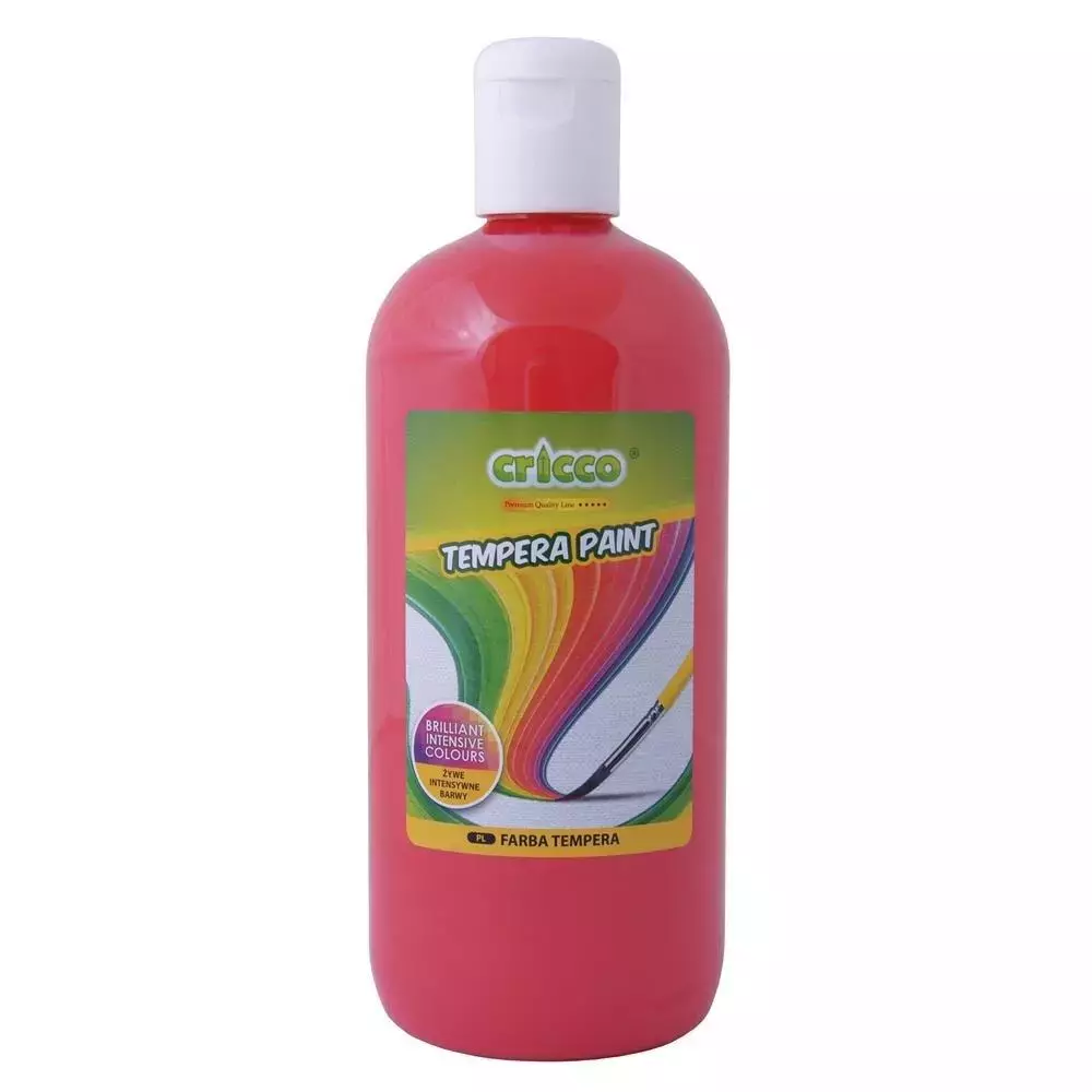Farba tempera 500ml czerwona CRICCO - Papiernicze i szkolne